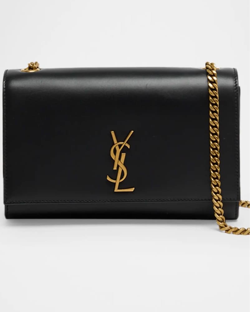 YSL Black Leather Shoulder Bag - Image 1