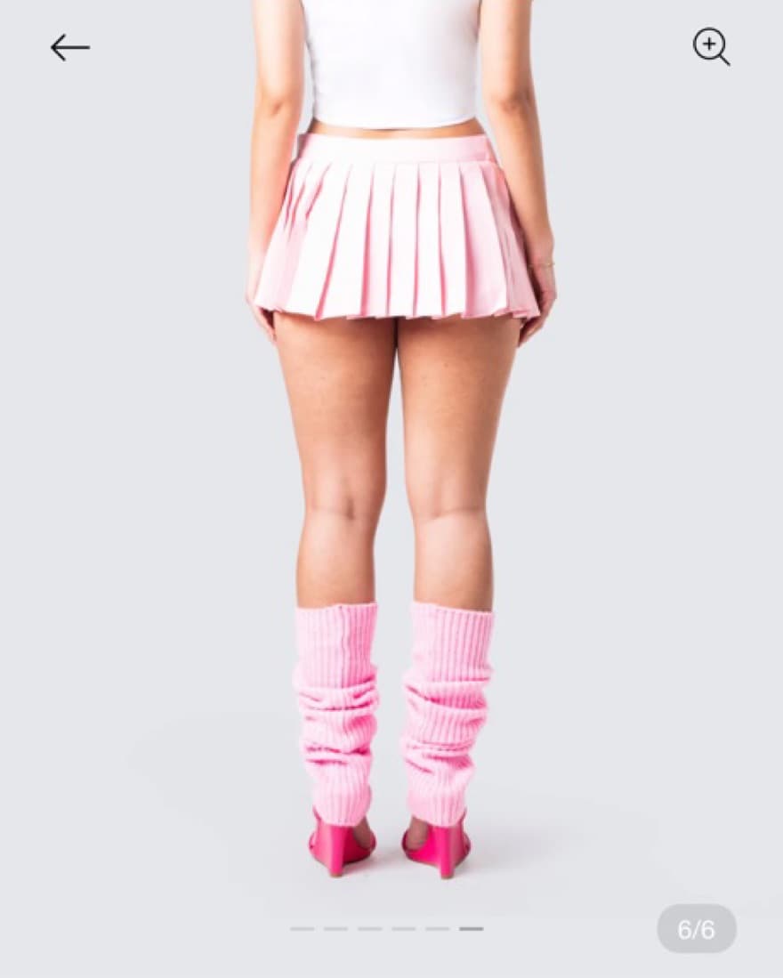 Uma Pink Micro Mini Pleated Skort - Image 5
