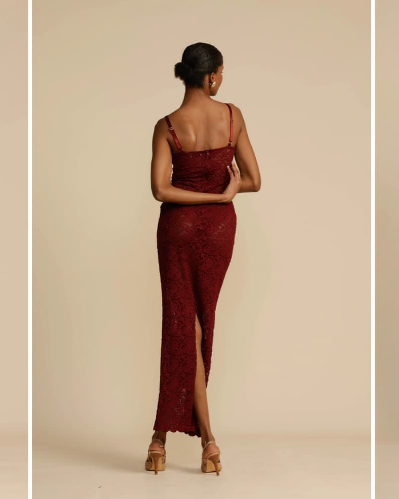 Arcina Ori Margot Dress In Wine - Image 2