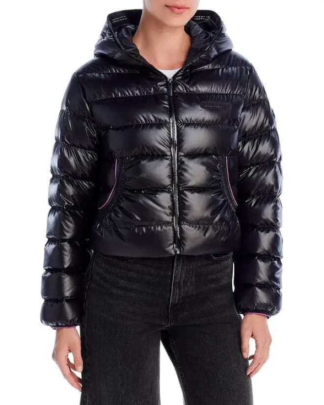 Moncler Cropped Nere Quilted Down Jacket - Image 1