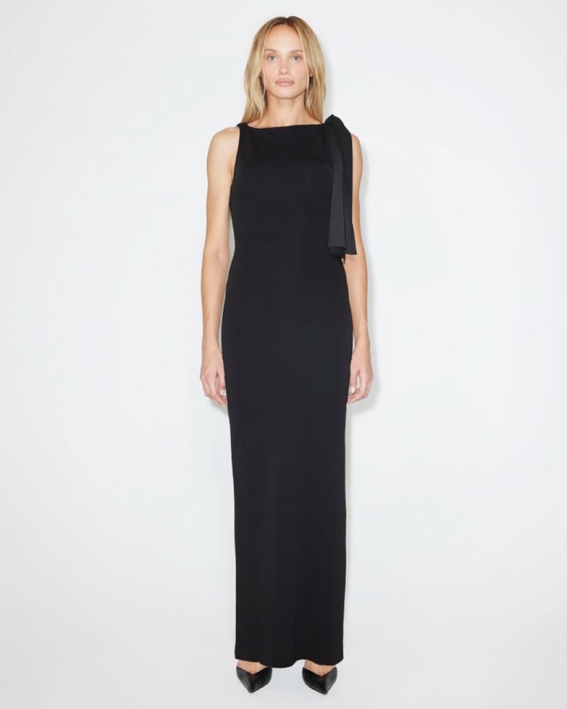 KHY Sueded Stretch Knotted Maxi Dress - Image 3