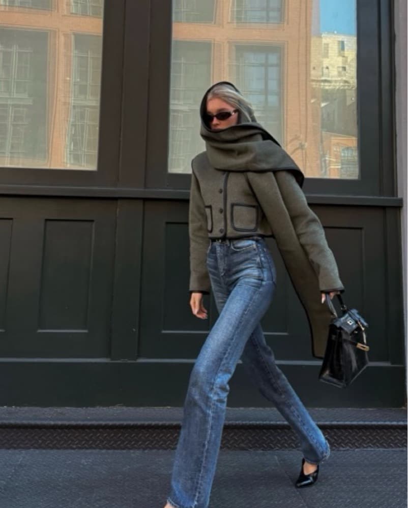 Helsa Boxy Scarf Jacket  - Image 2