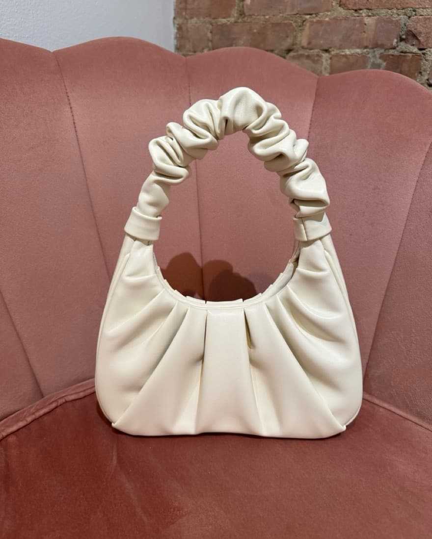 JW PEI Gabbi Ruched Hobo Bag - Beige - Image 2
