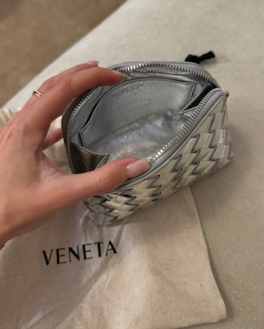 Bottega Silver Clutch - Image 3