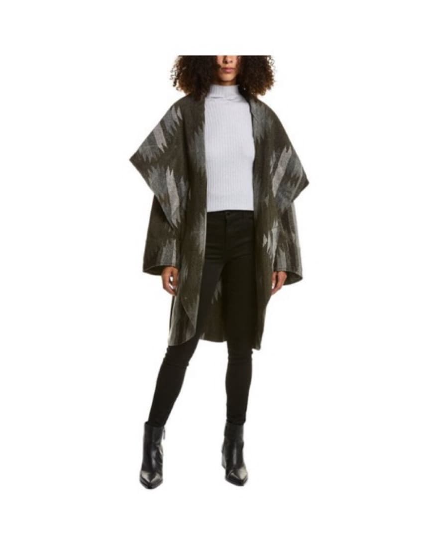 Chic Ikat-Inspired Hooded Coat - Image 2