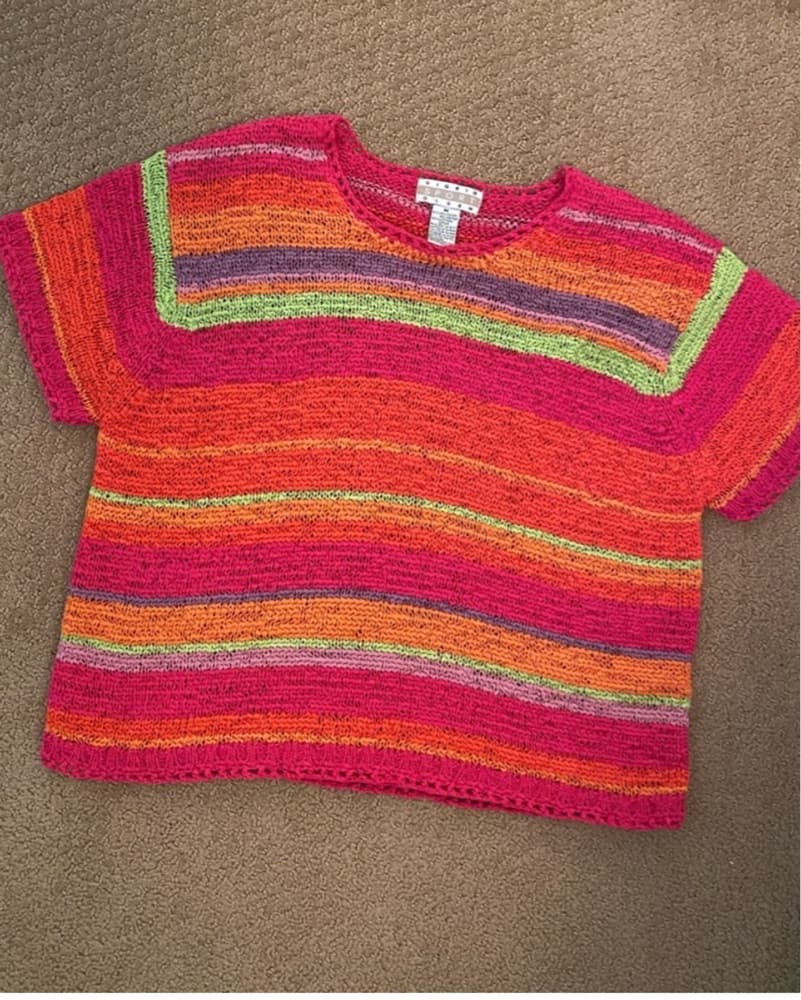 Vibrant Striped Knit Top - Image 3