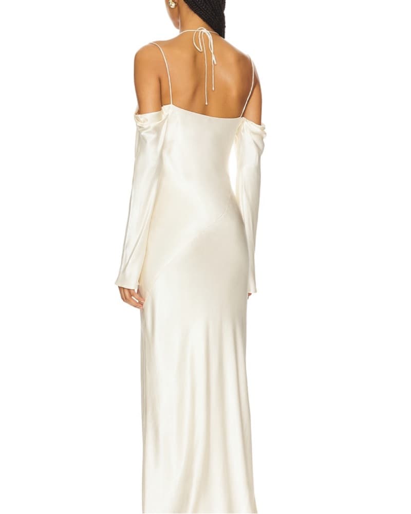 LA LUNE OFF SHOULDER TIE MAXI DRESS - Image 5