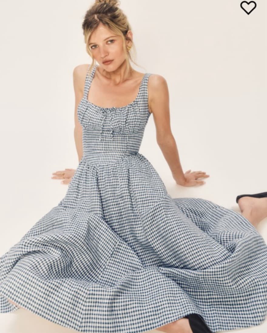 Gingham Reformation Dress - Image 1