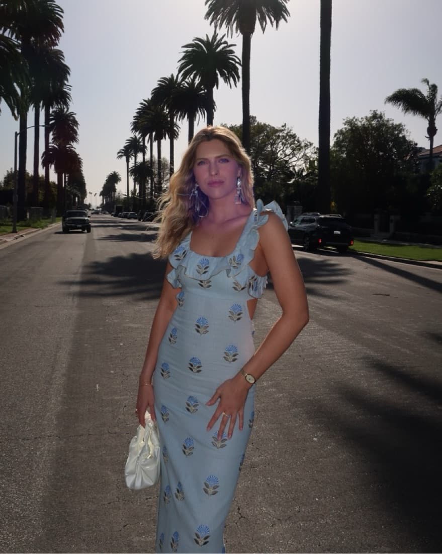 Rosewaterhouse Malika Dress In Baby Blue - Image 2