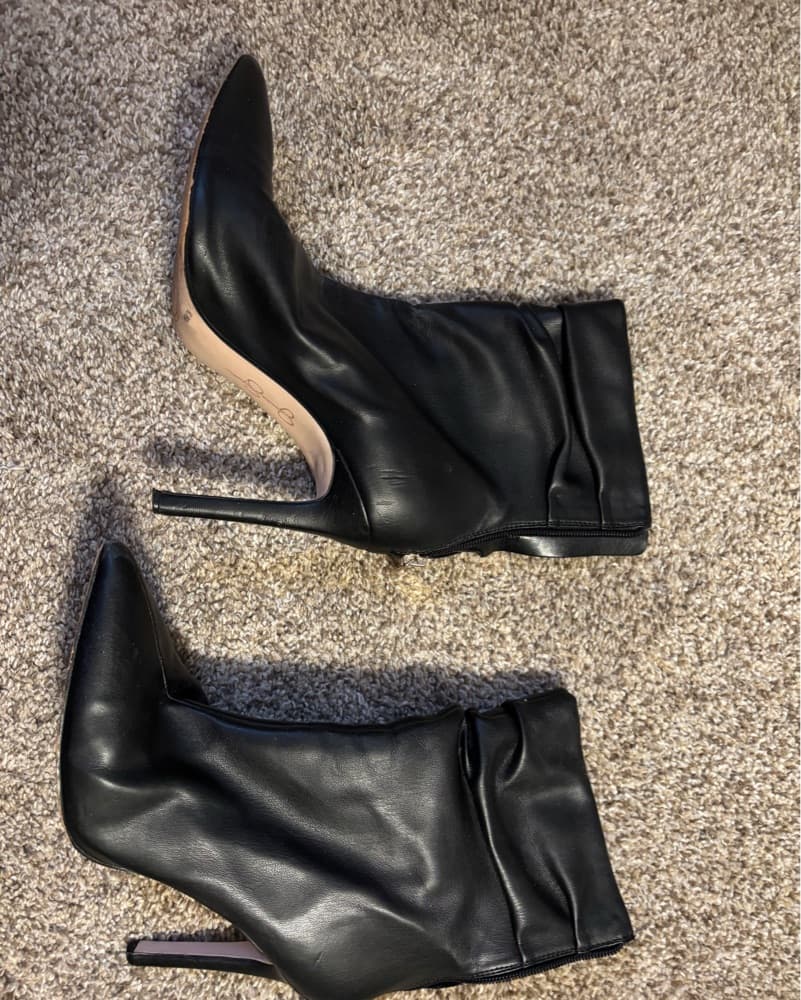 Jessica Simpson Black Leather Booties - Image 1