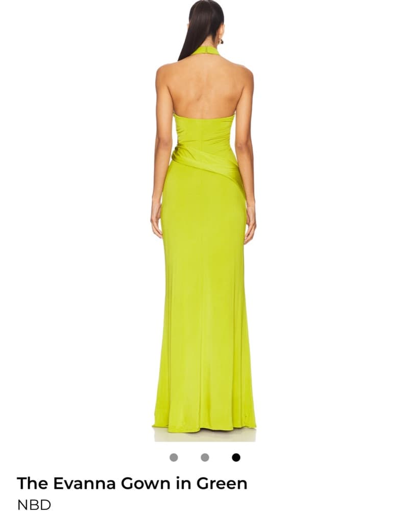 Vibrant Green Halter Gown - Image 2