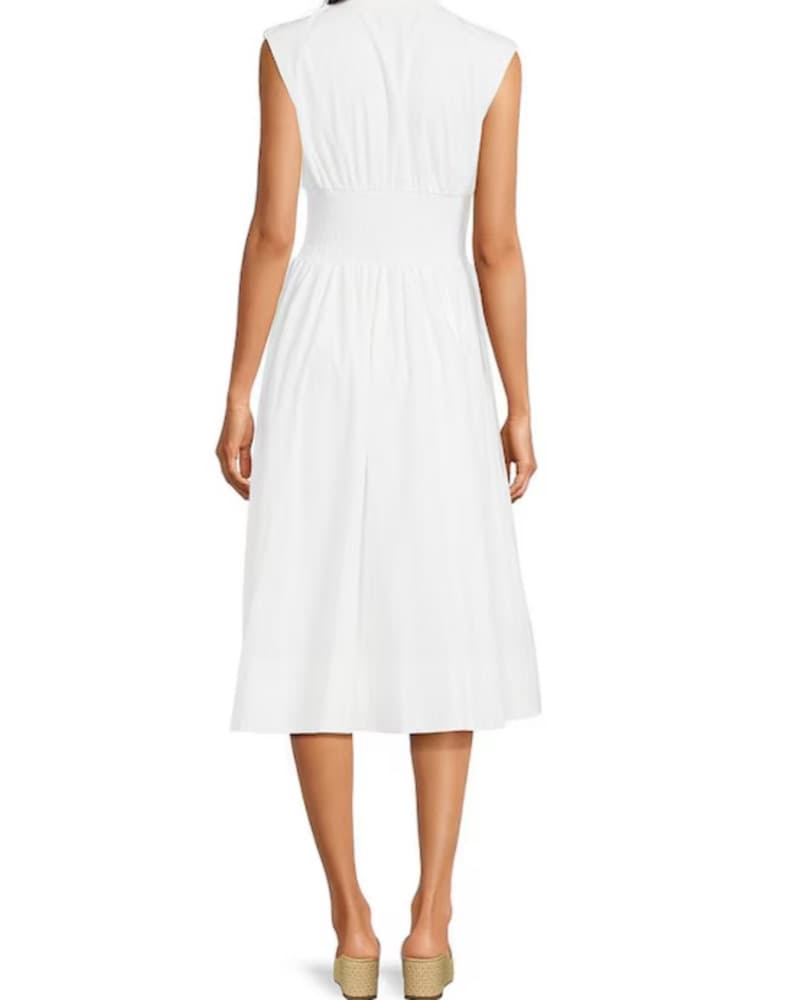 Vince Camuto Knit V-Neck Cap Sleeve Zipp - Image 2