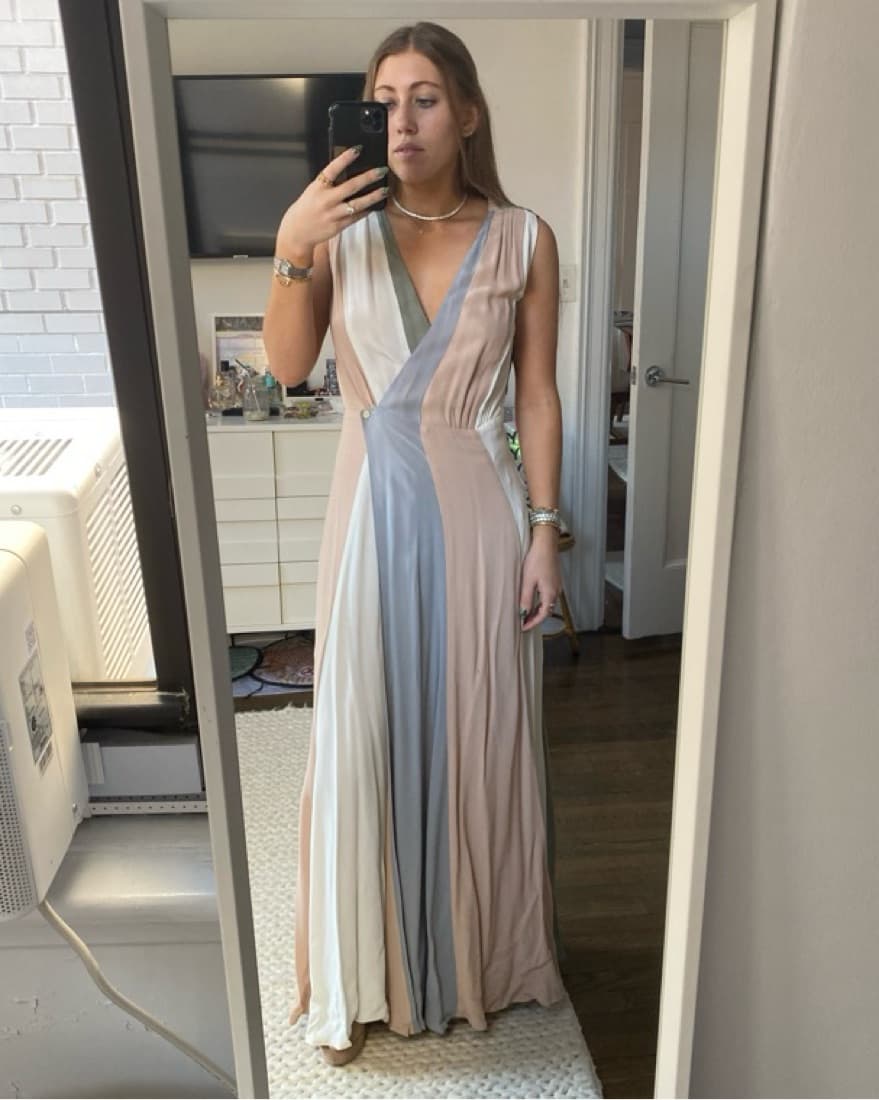 Reformation Striped Gown - Image 3