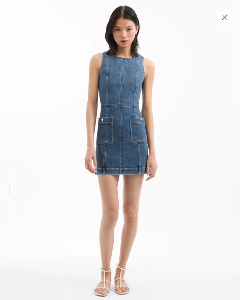 Veronica Beard Zaire Denim Mini Dress - Image 3