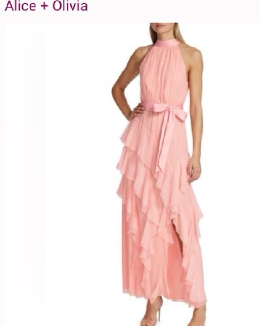 Alice + Olivia pink ruffle Dress - Image 1