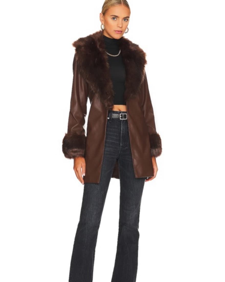 Mumu Penny Lane Coat Brown - Image 1