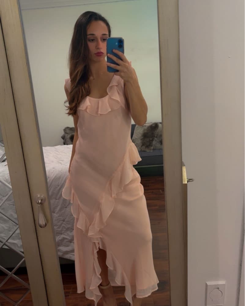 Elegant Ruffle Maxi Dress - Image 1