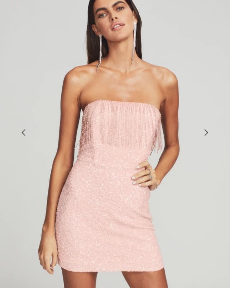 500$ Retrofete Beaded Strapless Mini  - Image 3