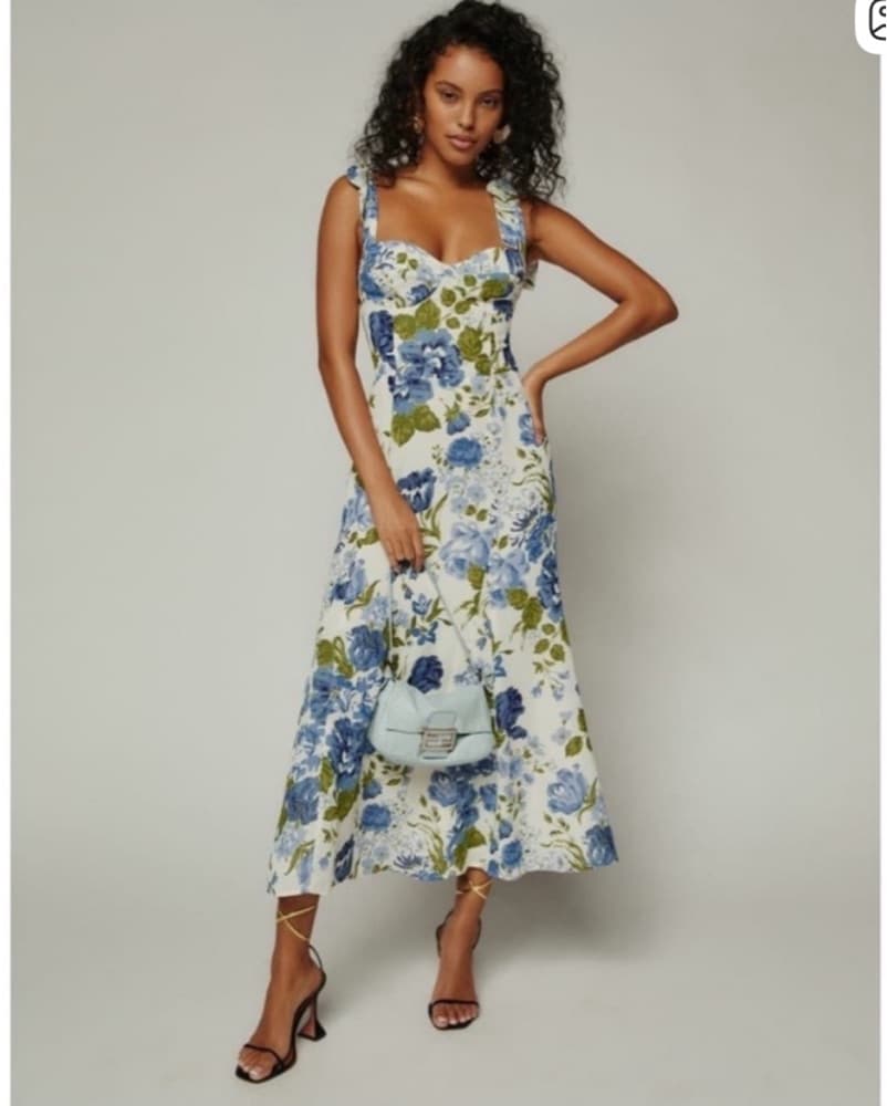 Reformation Floral Midi Dress - Image 3