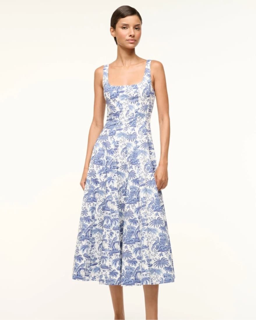Staud Blue Wells Dress - Image 3