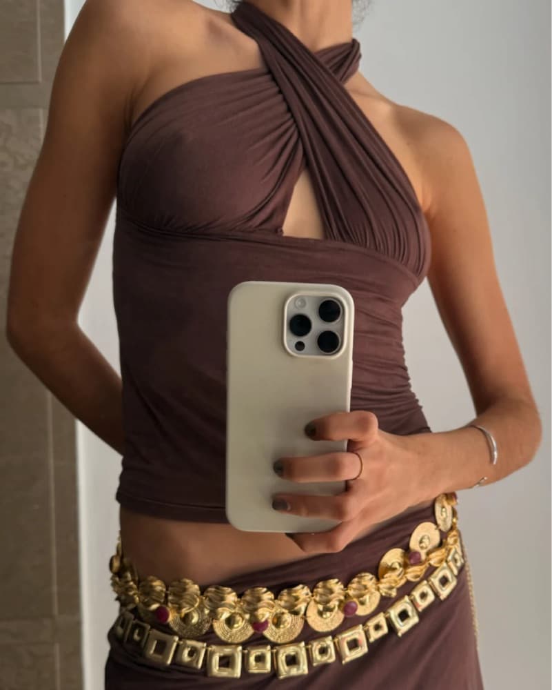 Susmies Mauve Wrap Top - Image 4