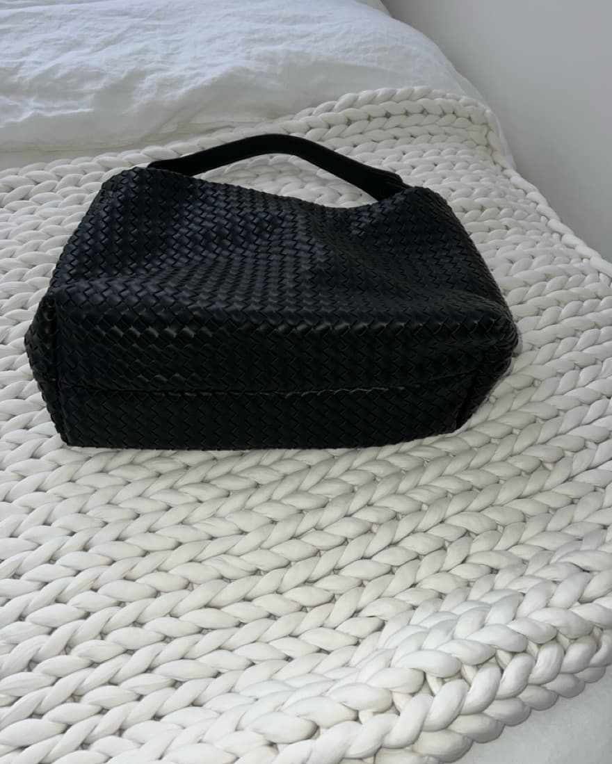 Vegan Leather Woven Tote  - Image 2