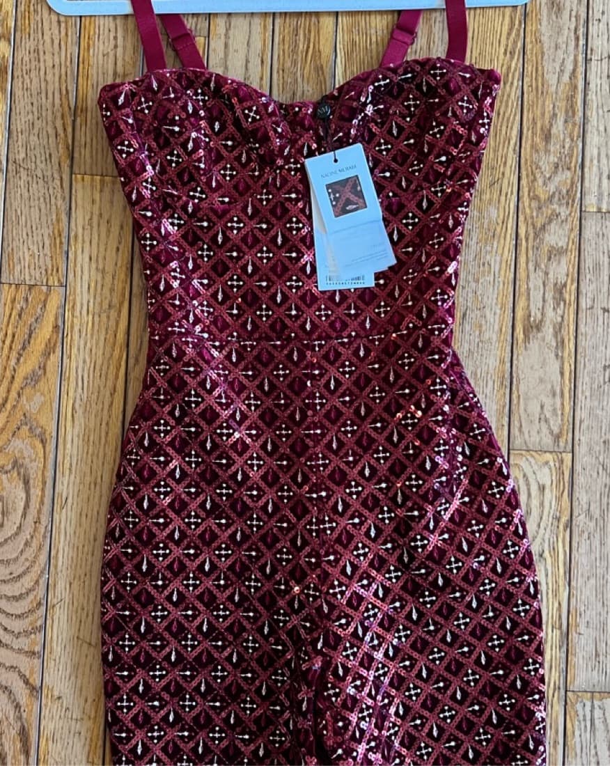 Nadine Merabi Red Hailey Jumpsuit - Image 4