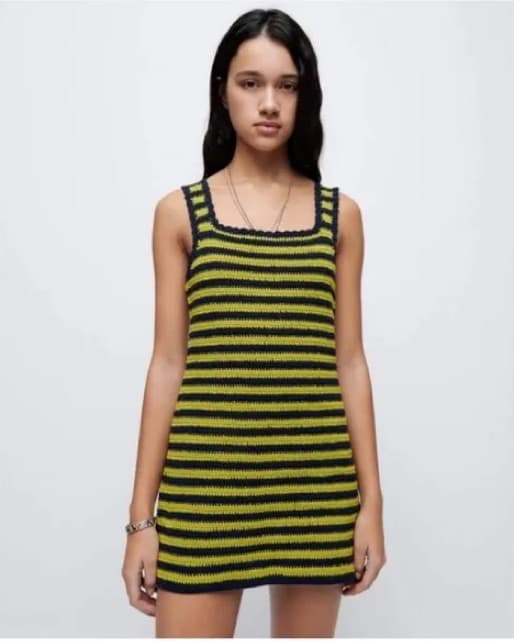 RE/DONE Striped Knit Mini Dress - Image 2