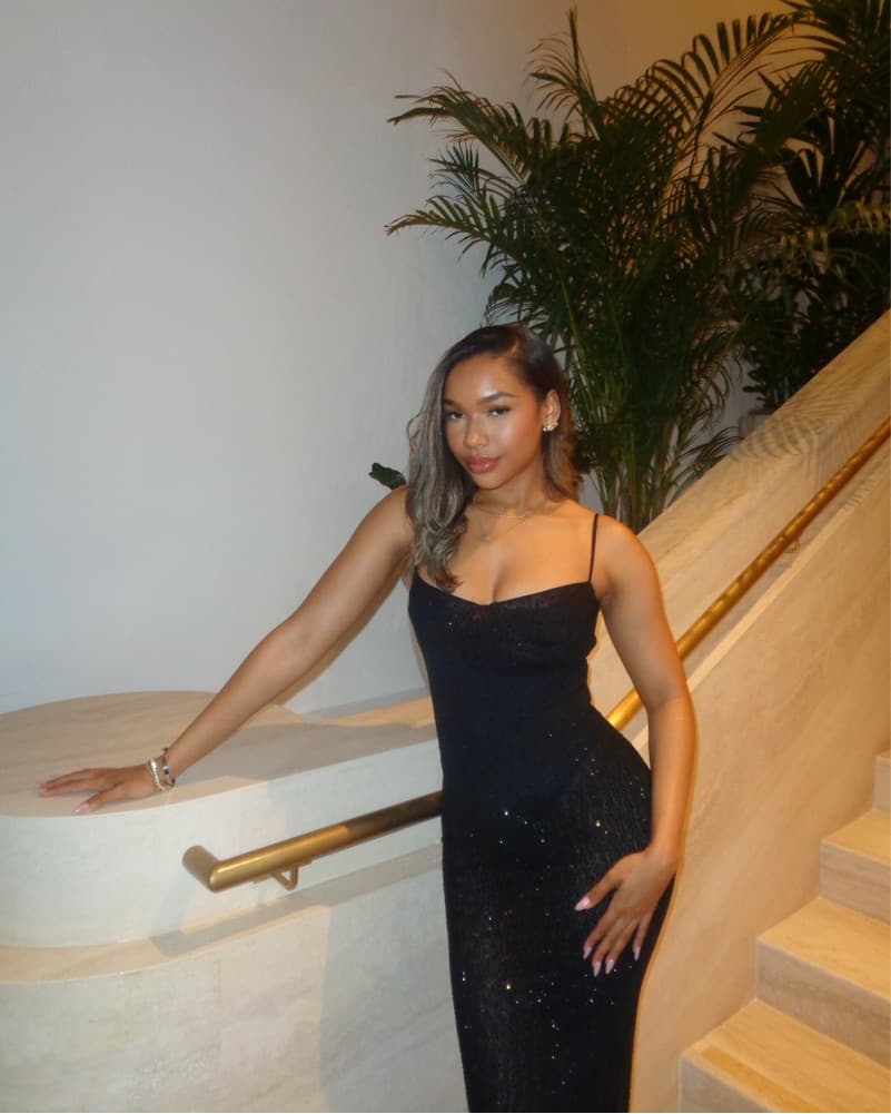 Black Rhinestone Mars the Label Dress - Image 1