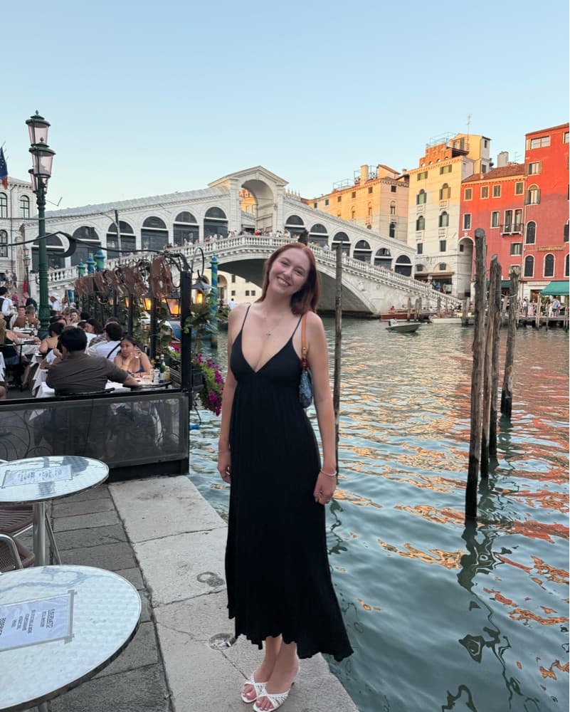 Stitch and Feather low cut black dress.  - Image 1