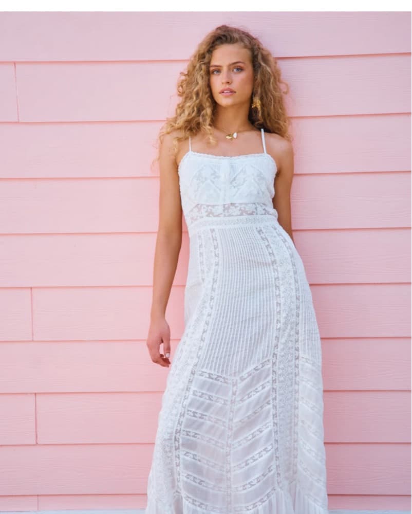 LoveShackFancy White Lace Maxi - Image 1