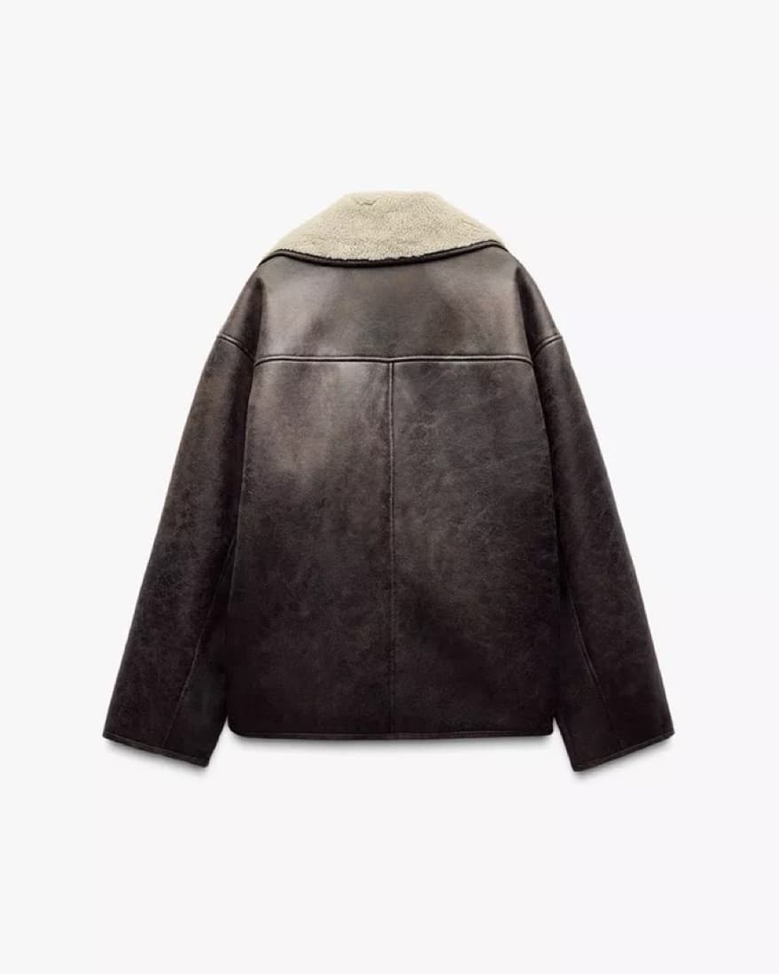 Cozy Faux Shearling Lined Jacket - Image 3