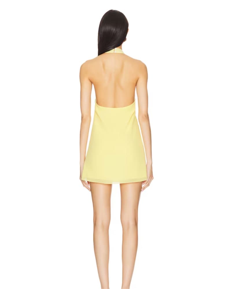 Calanthe Mini Dress In Yellow  - Image 2