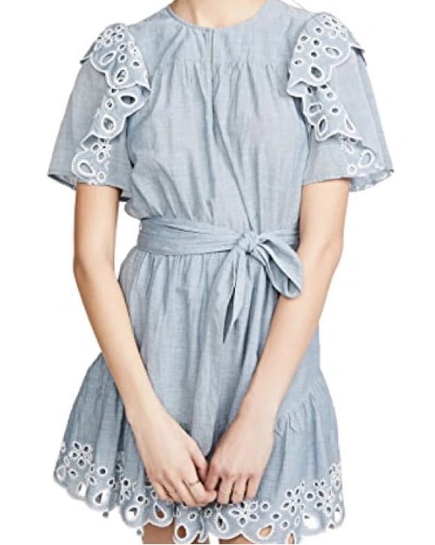 Joie Cotton Eyelet Dress - Image 3