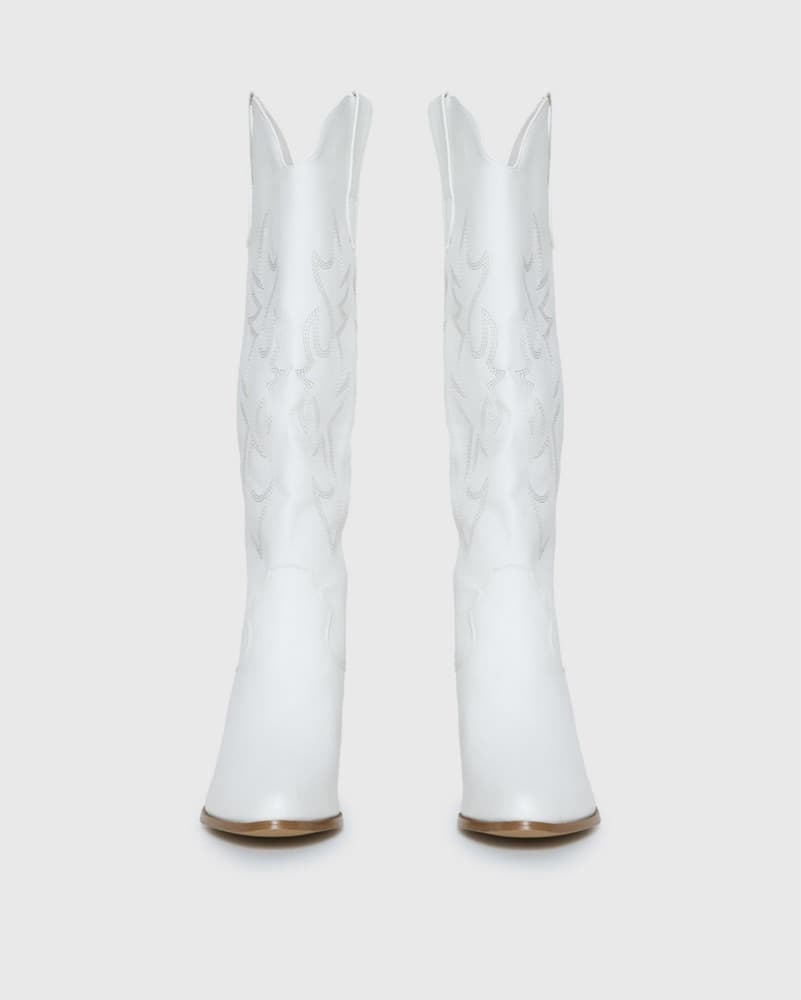 Billini Urson White Cowboy Boots - Image 3