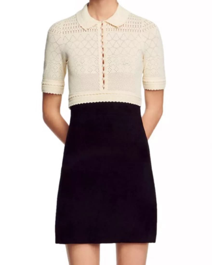 Sandro Two-Tone Dress  - Image 2