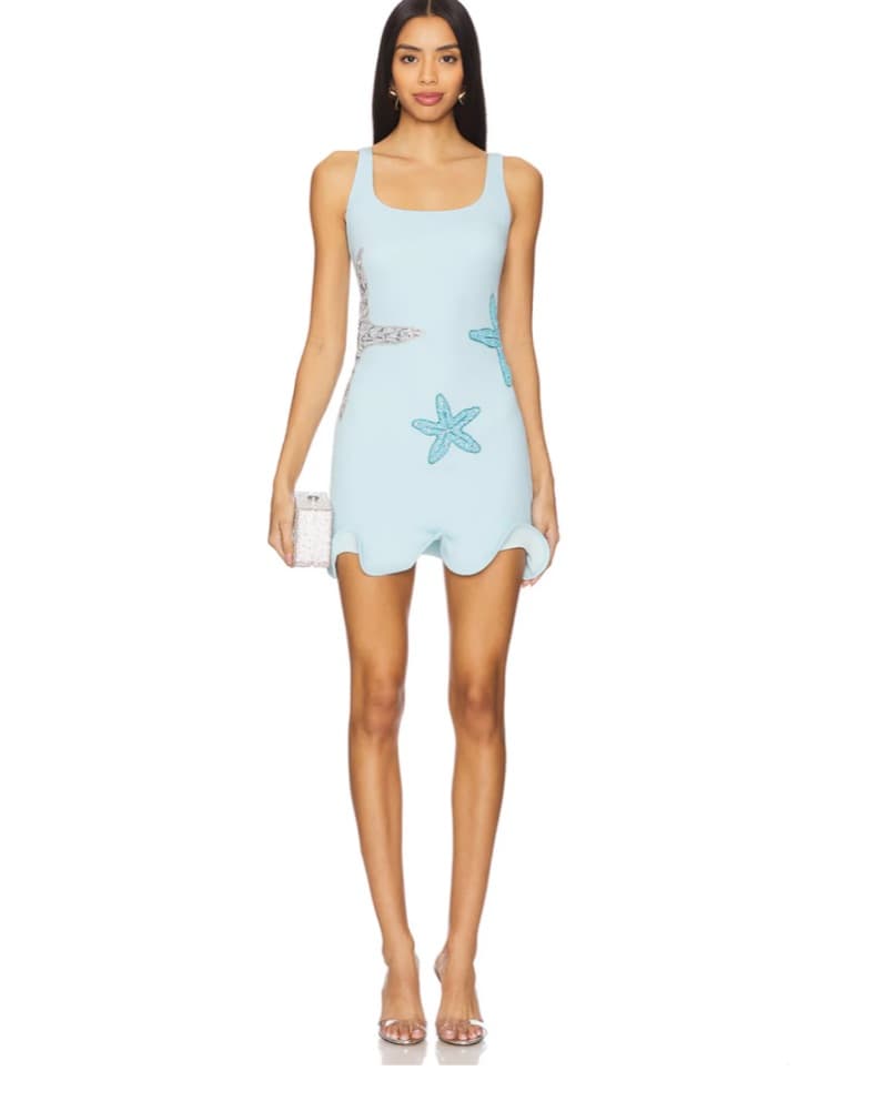 Leslie Amon Starfish Dress Blue - Image 4