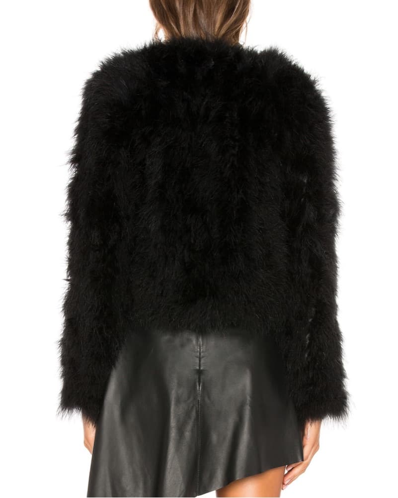 LAMARQUR Black Fur Jacket  - Image 3
