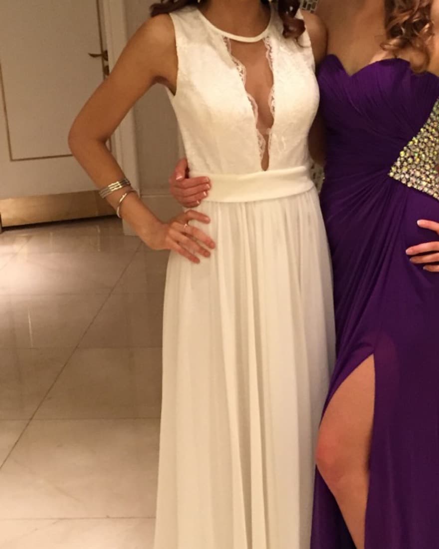 White Long Dress For Prom/Formal Events - Image 2
