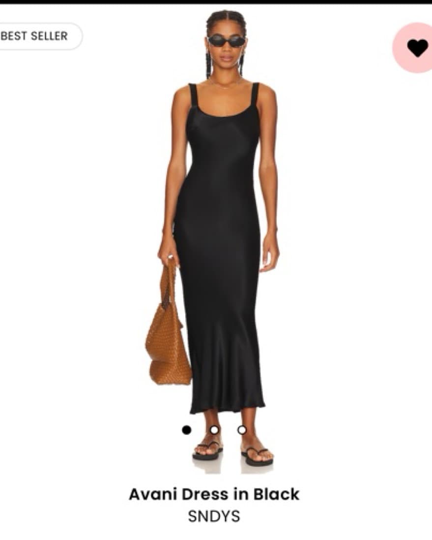 Black Silk Midi Dress - SNDYS - Image 1