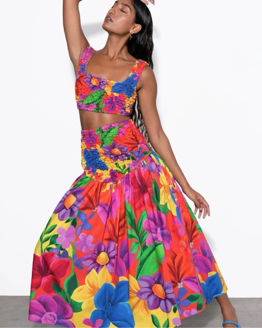 Mara Hoffman Floral Crop & Skirt Set - Image 1