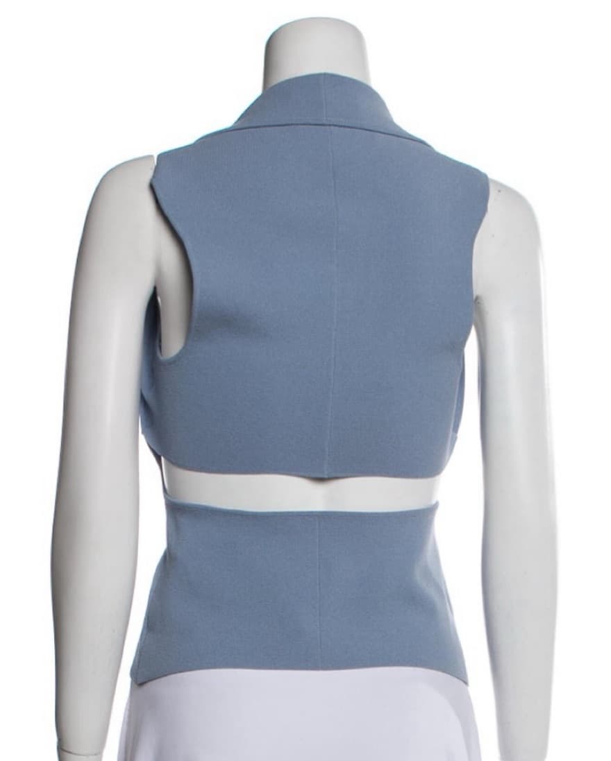 Nanushka Open Back Sleeveless Blue Top - Image 2