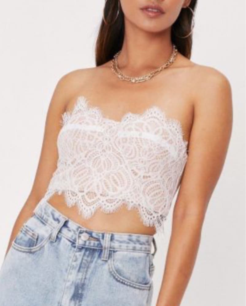 Nasty Gal Lace Crop Top  - Image 1