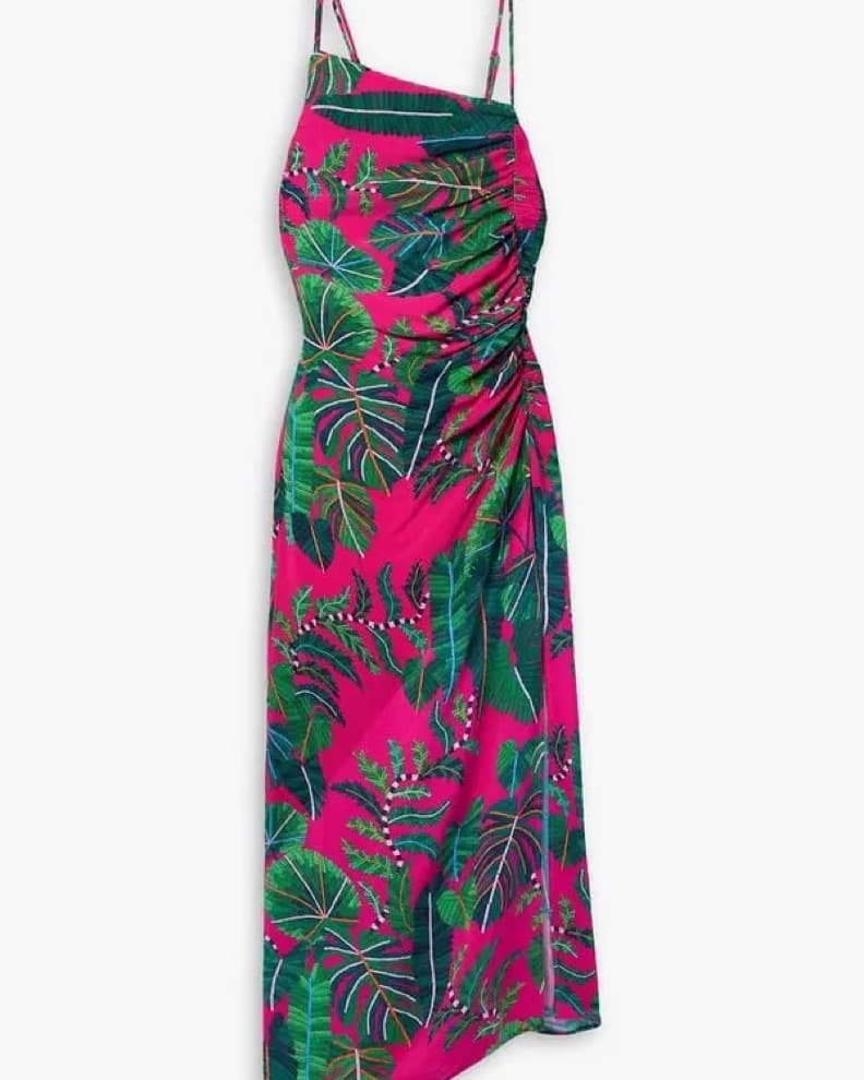 Farm Rio Printed Crepe Midi Dress - Image 3