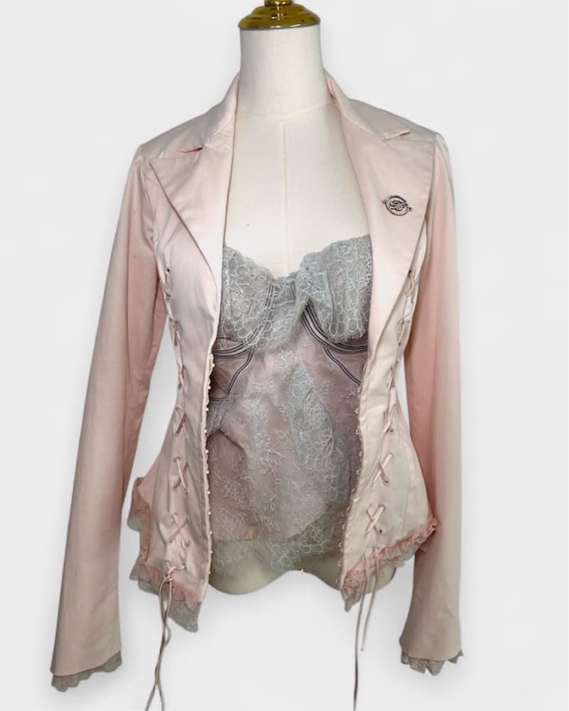 RARE Blumarine Pink Corset + Blazer - Image 1