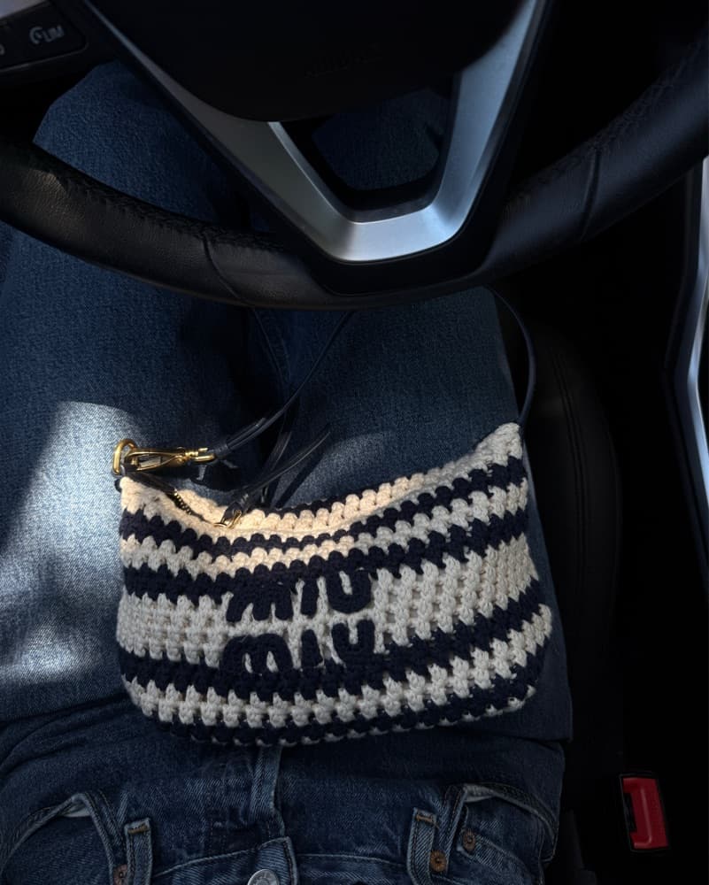 Miu Miu Crochet Pouch - Image 1