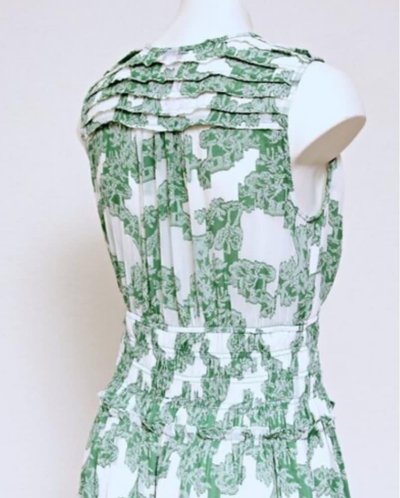 Floral Drop Waist Green Midi - Image 5