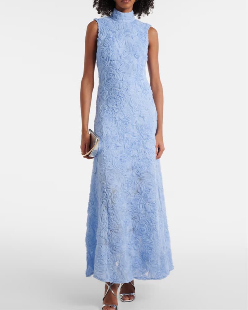 Rotate Floral mesh maxi dress - Image 1