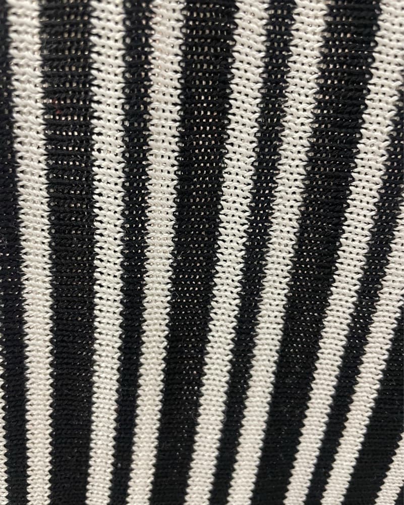 Striped Black & White Ann Taylor Dress - Image 3