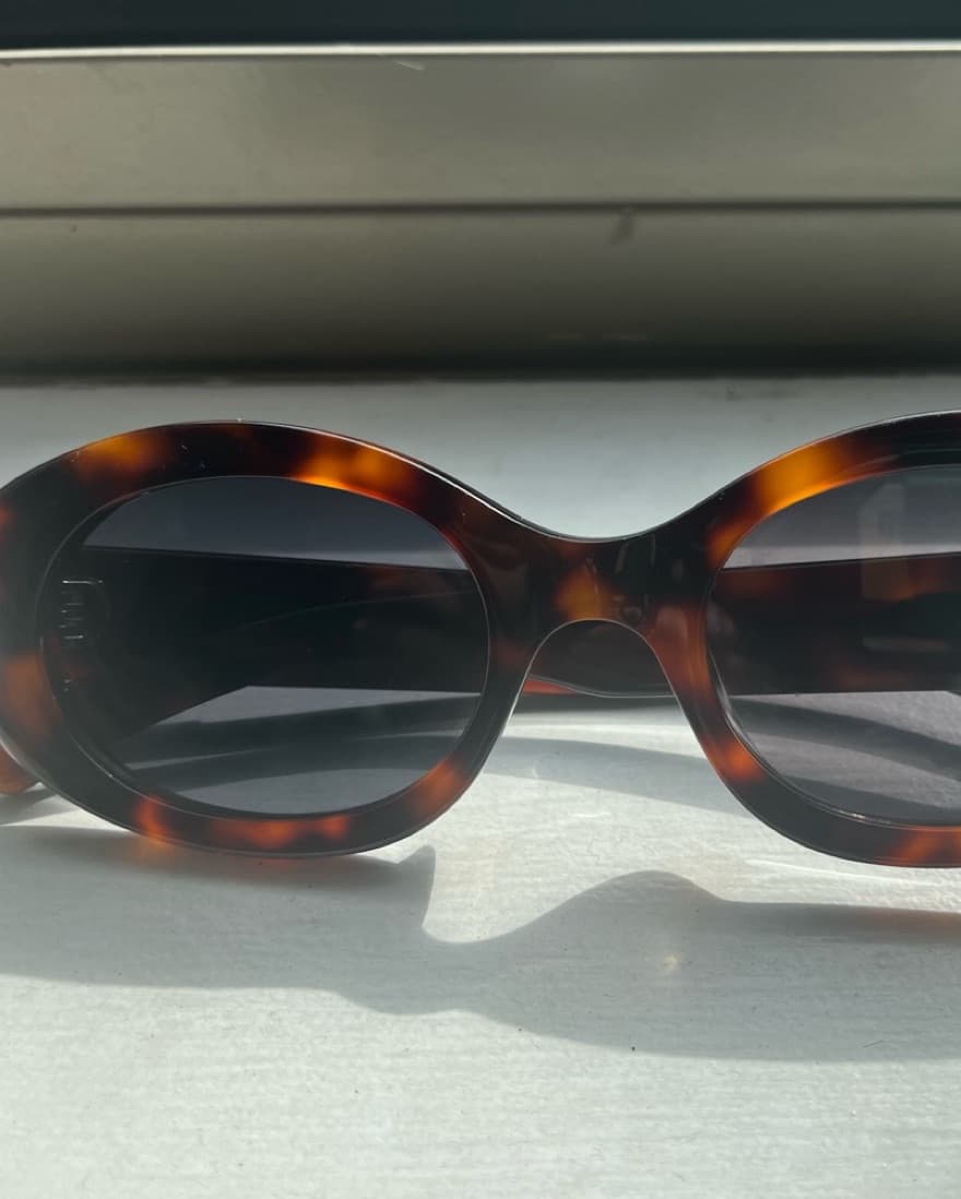 Celine Triomphe oval acetate sunglasses - Image 2